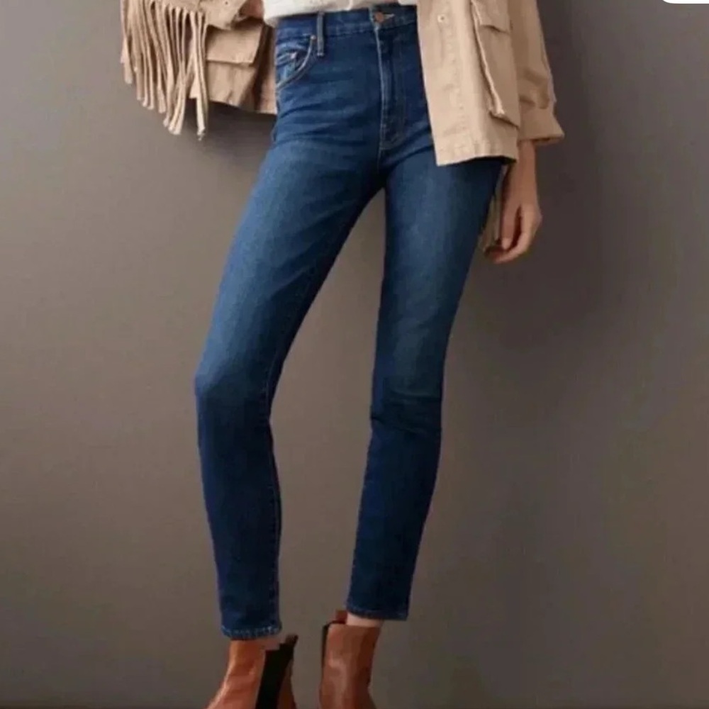 MOTHER The Looker Dark Blue Skinny Jeans